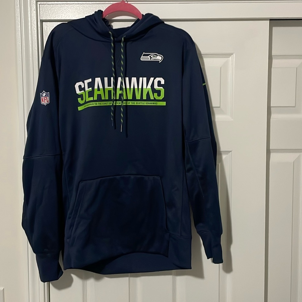 Like NEW  Nike Seattle Seahawks hoodie size L navy blue